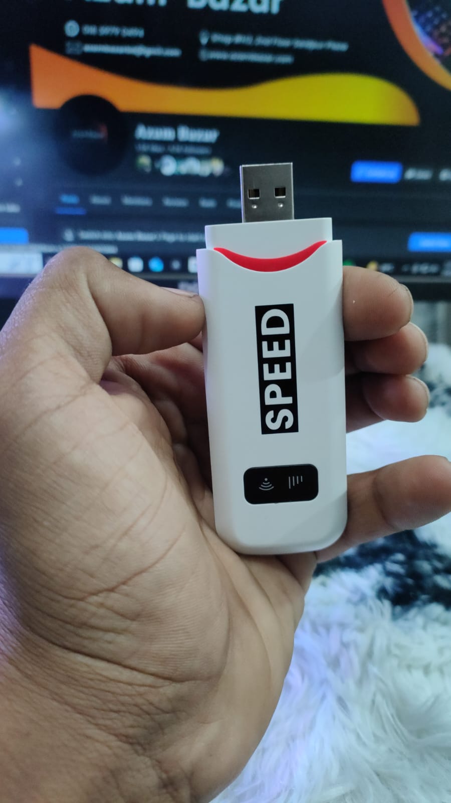 Speed 4G LTE WiFi Modem- Support All Bangladesh SIM Cards- White Color